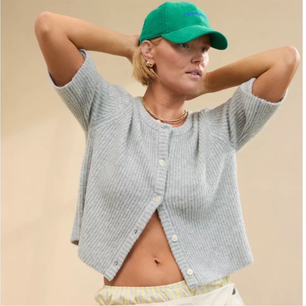 Aerie Unreal Short Sleeve Cardigan